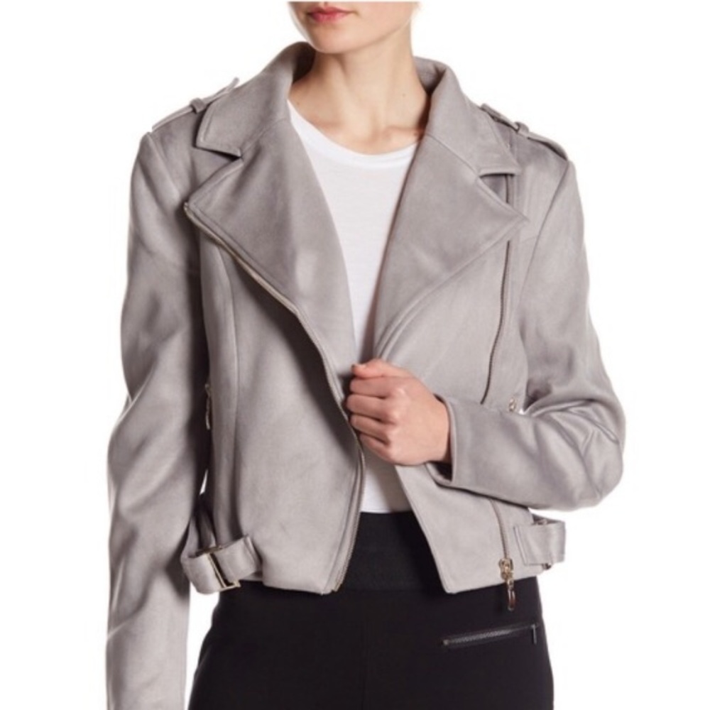 CLOSET CLEAR OUT SALE - ROMEO & JULIET COUTURE Faux Suede effect Jacket Sz S NWT